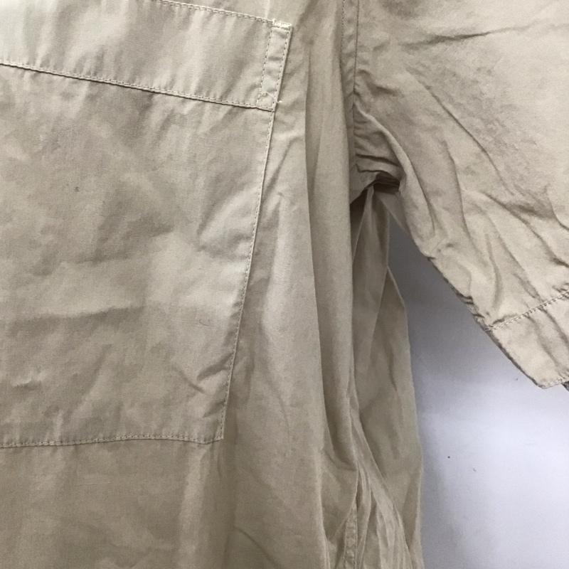 エムエイチエル MHL. ワンピース ロングスカート 半袖シャツワンピース ロングワンピース ノーカラー 1 無地 ベージュ / ベージュ / レディース USED 古着 中古 10126147