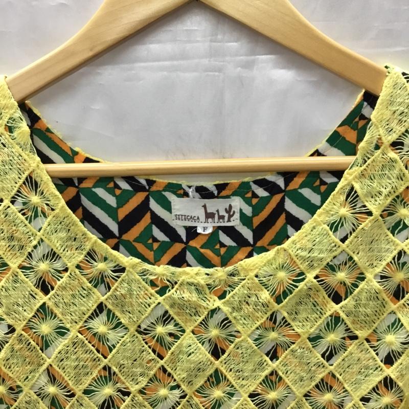チチカカ TITICACA タンクトップ タンクトップ FSJBB097 レース ノースリーブ FREE 黄 / イエロー / レディース USED 古着 中古 10118167