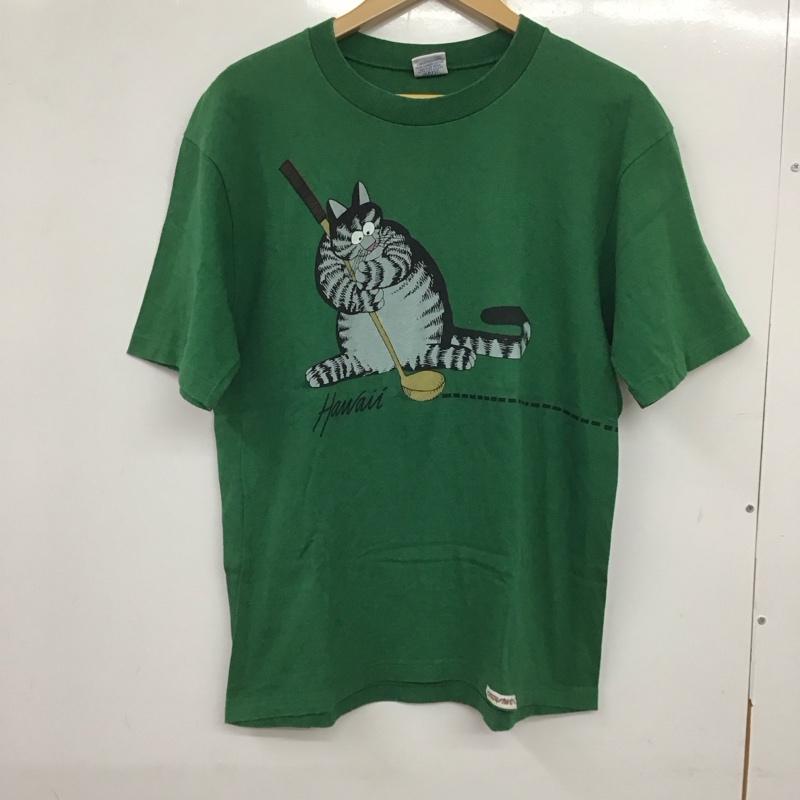 クレイジーシャツ crazy shirts Tシャツ 半袖 半袖カットソー プリントTシャツ クルーネックカットソー M プリント 緑 / グリーン / メンズ USED 古着 中古 10136679