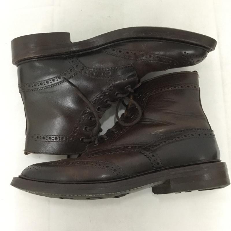 トリッカーズ Tricker s ブーツ ショートブーツ M2508 MALTON ウィングチップブーツ カントリーブーツ UK8 箱有 ダークブラウン / ダークブラウン / レディース USED 古着 中古 10133910