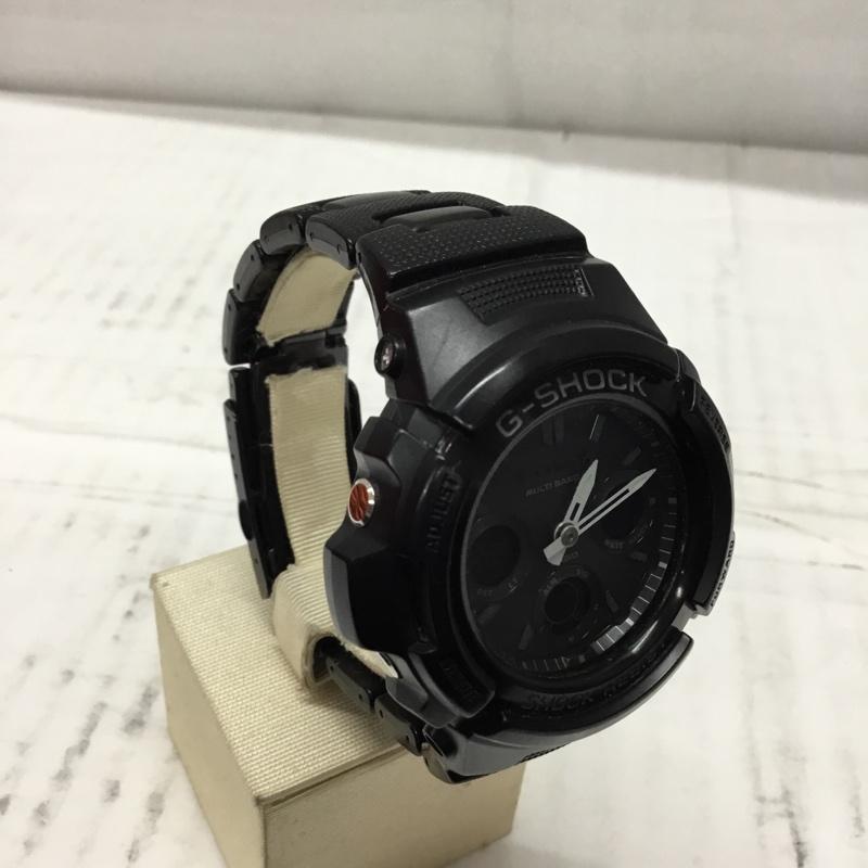ジーショック G-SHOCK 腕時計 アナログ(クォーツ式) AWG-M100BC 電波時計 タフソーラー ロゴ、文字 黒 / ブラック / メンズ USED 古着 中古 10106372