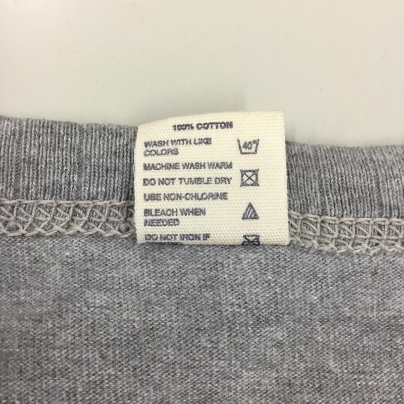 フラットヘッド The Flat Head Tシャツ 長袖 40 ロゴ、文字 X プリント 灰 / グレー / メンズ USED 古着 中古 10109611