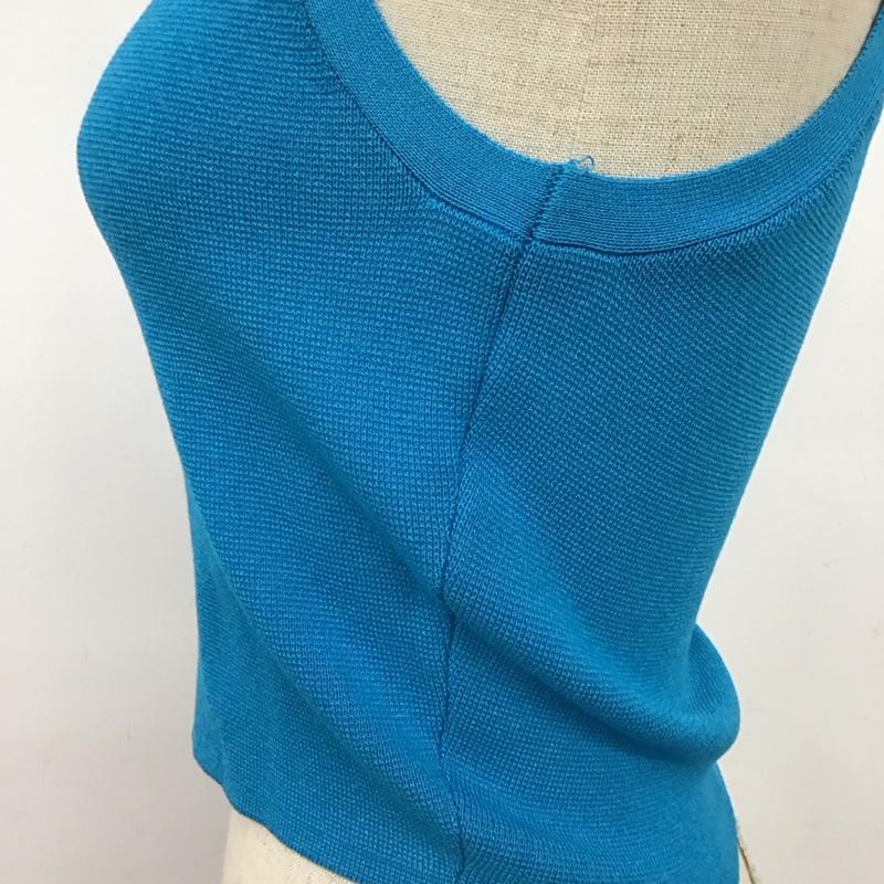 ザラ ZARA タンクトップ タンクトップ 1750 002 400 クロップド丈 ホルターネック S 無地 青 / ブルー / レディース USED 古着 中古 10118801