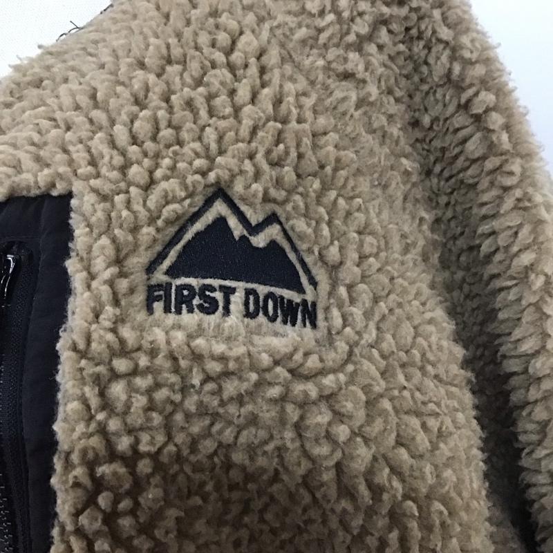 ファーストダウン FIRST DOWN ジャケット、上着 ジャンパー、ブルゾン 642952 フリースジャケット L 無地 茶 / ブラウン / レディース USED 古着 中古 10108487
