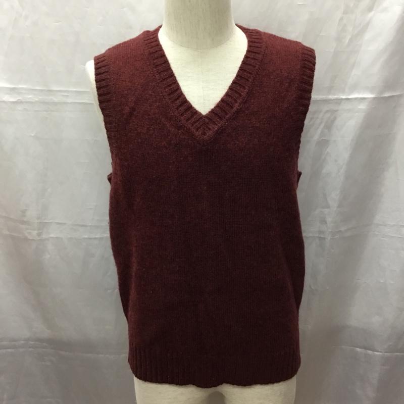 エルエルビーン L.L.Bean ベスト ベスト 0 FGQ6 Vネック ウール S 無地 えんじ / ワインレッド / メンズ USED 古着 中古 10112877