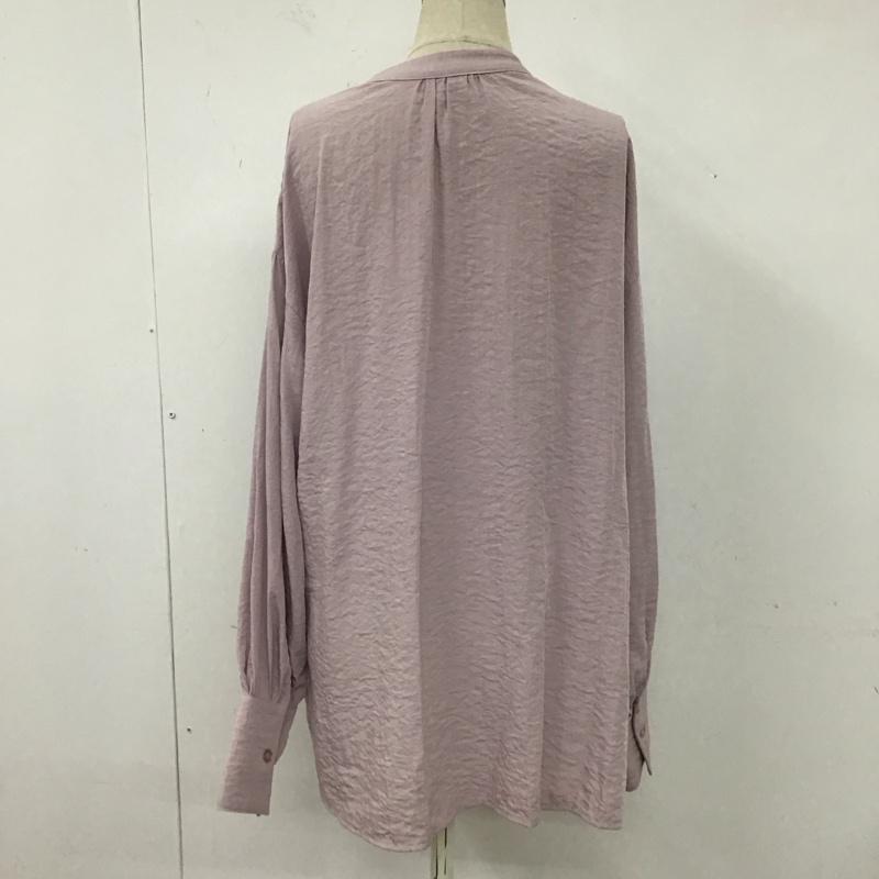 アルシーヴ archives カットソー 長袖 長袖シャツ ノーカラーシャツ 前開きシャツ M 無地 紫 / パープル / レディース USED 古着 中古 10117305