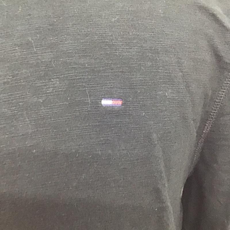 トミーヒルフィガー TOMMY HILFIGER カットソー 長袖 長袖カットソー クルーネックカットソー ロングスリーブカットソー S ロゴ、文字 黒 / ブラック / メンズ USED 古着 中古 10113737