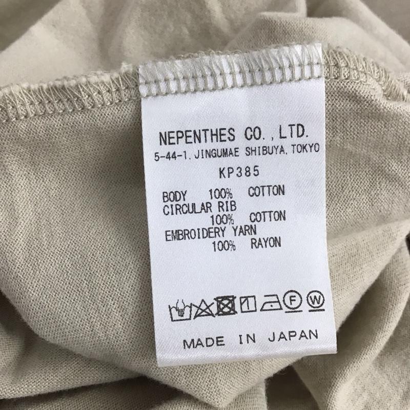 ニードルス Needles Tシャツ 半袖 L ロゴ、文字 ベージュ / ベージュ / メンズ USED 古着 中古 10137025