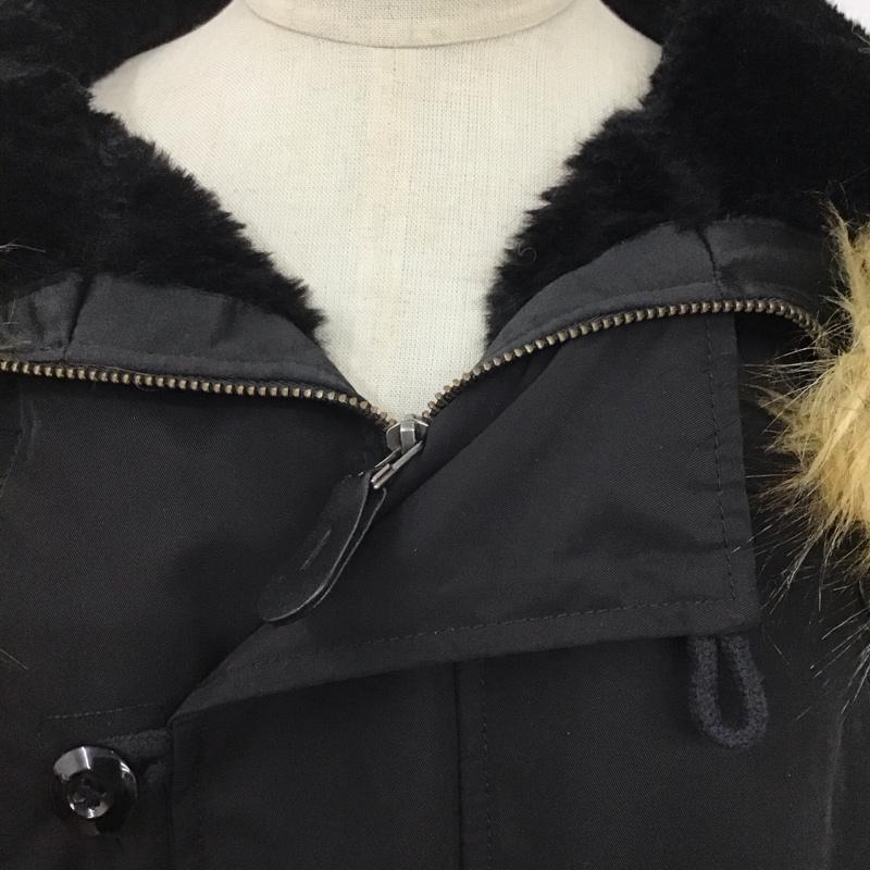 マウジー MOUSSY ジャケット、上着 ジャケット、ブレザー 010CAH30-5560 SHORT N-2B ミリタリージャケット フェイクファー FREE 無地 黒 / ブラック / レディース USED 古着 中古 10123229