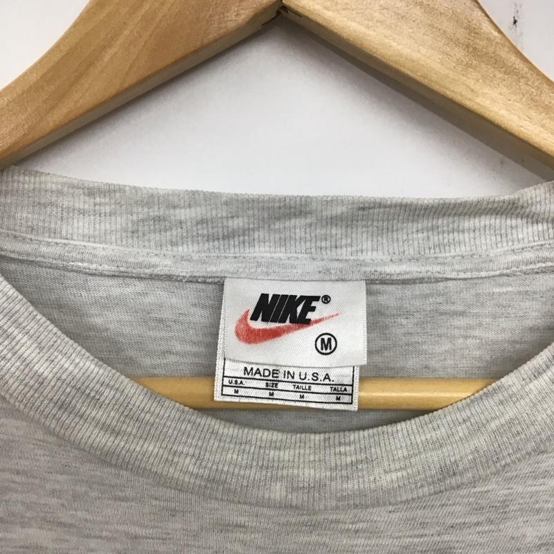 ナイキ NIKE Tシャツ 半袖 半袖カットソー プリントTシャツ クルーネックカットソー 90S スポーツウェア M ロゴ、文字 灰 / グレー / メンズ USED 古着 中古 10135628