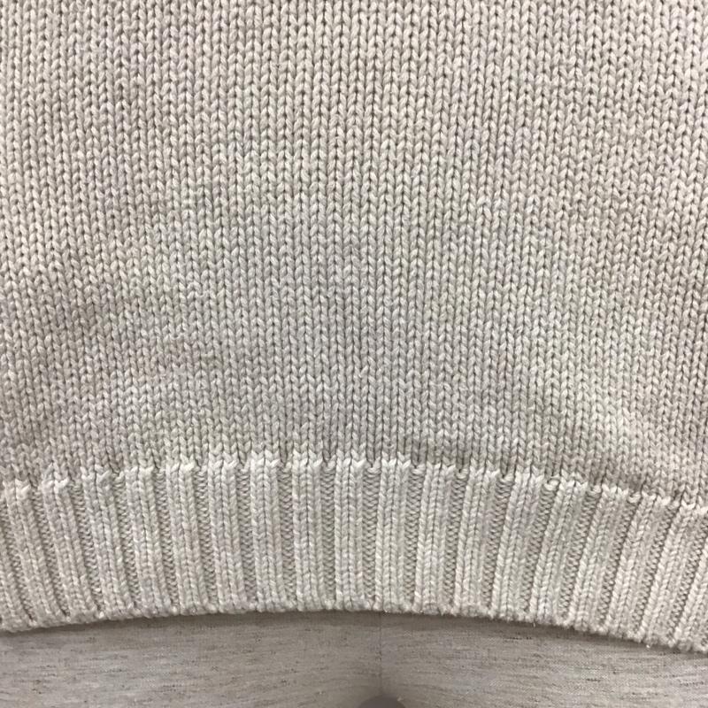 チャップス CHAPS ニット、セーター 長袖 長袖ニットカットソー ニット セーター ジップアップネックニット M ロゴ、文字 白 / ホワイト / メンズ USED 古着 中古 10124846