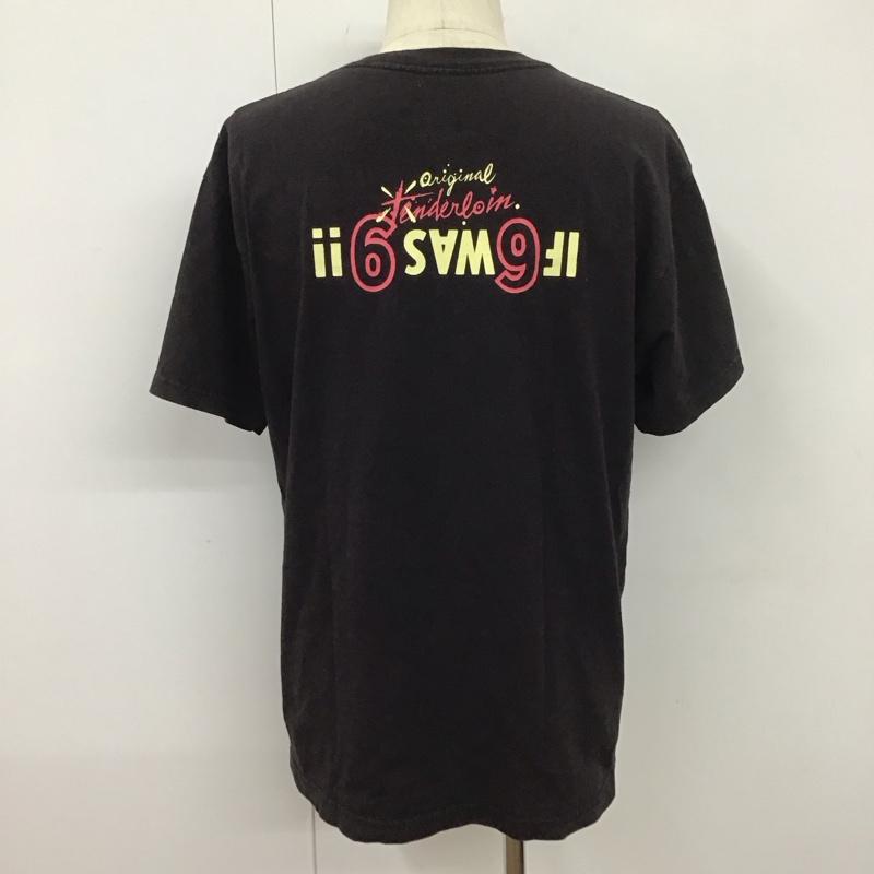 テンダーロイン TENDERLOIN Tシャツ 半袖 半袖カットソー プリントTシャツ クルーネックカットソー L プリント 黒 / ブラック /  メンズ USED 古着 中古 10109808