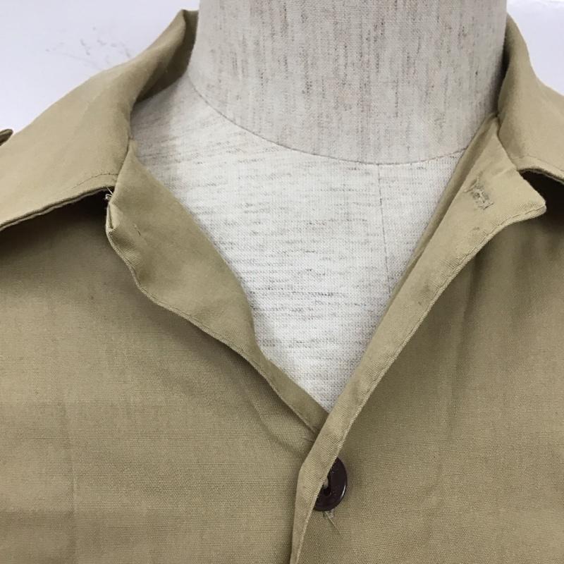 古着 USED シャツ、ブラウス 長袖 長袖シャツ カラーシャツ ポケットシャツ 長袖カットソー ボーイスカウトシャツ M ロゴ、文字 ベージュ / ベージュ /  メンズ USED 古着 中古 10109848