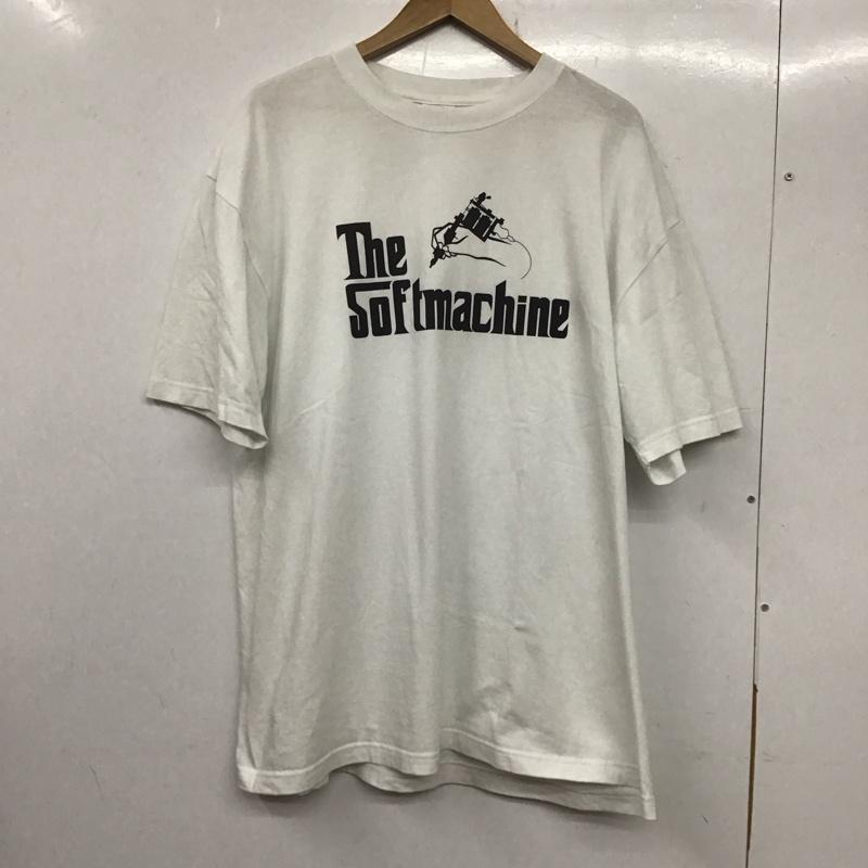 ソフトマシーン Softmachine Tシャツ 半袖 半袖カットソー プリントTシャツ クルーネックカットソー XXL ロゴ、文字 白 / ホワイト / メンズ USED 古着 中古 10137639