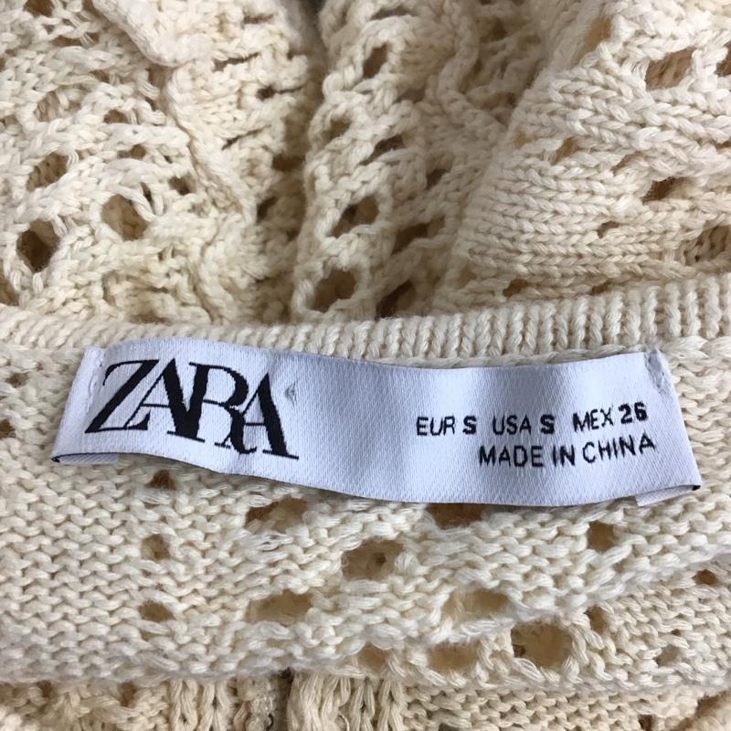 ザラ ZARA カットソー 長袖 長袖カットソー ヘンリーネックカットソー ロングスリーブカットソー S 無地 オフホワイト / オフホワイト / レディース USED 古着 中古 10124069