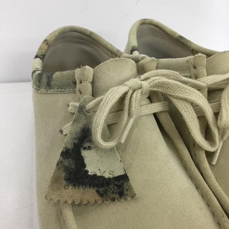 クラークス Clarks ブーツ ショートブーツ 261504907095 61214521 ワラビーブーツ カモフラ柄 UK9.5 US:10.5 無地 ベージュ / ベージュ / メンズ USED 古着 中古 10133286
