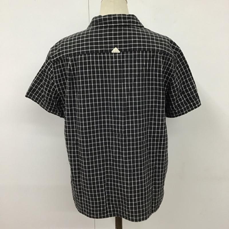 エムエイチエル MHL. シャツ、ブラウス 半袖 595-6152507 コットンリネン 2 チェック 黒 / ブラック / X 白 / ホワイト / レディース USED 古着 中古 10116495