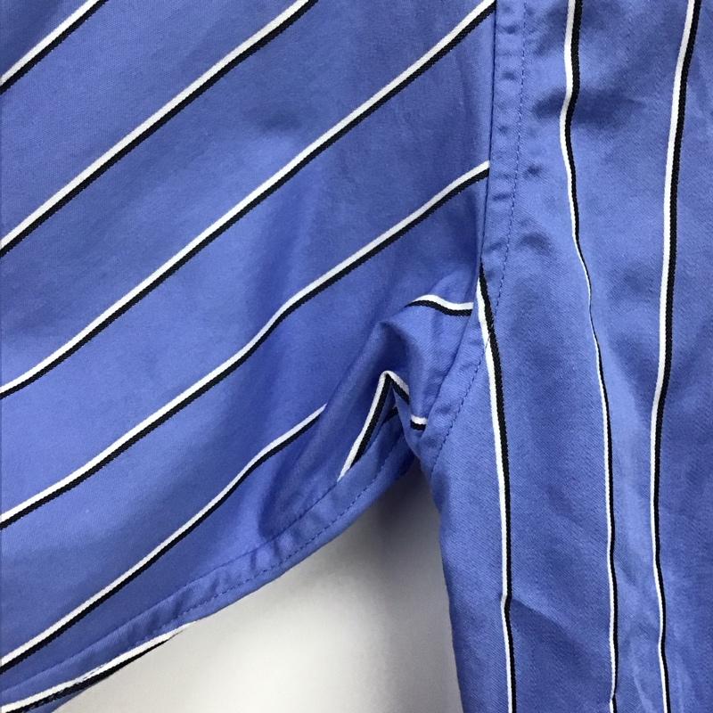 ワンオブマイン 1_OF MINE シャツ、ブラウス 長袖 3611-105-1647 スリットロングシャツ FREE ストライプ 水色 / ライトブルー / レディース USED 古着 中古 10131744