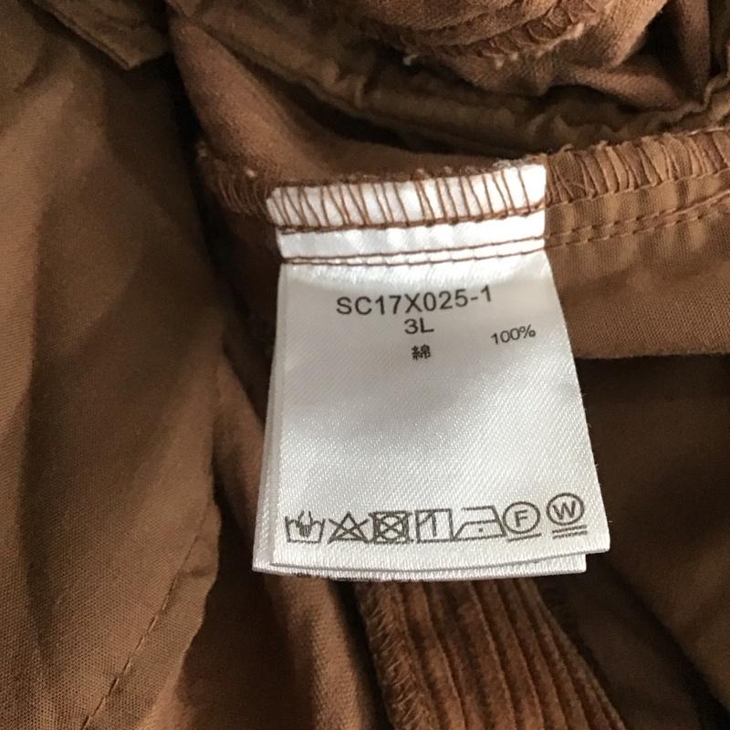 スタディオクリップ studio CLIP ボトムス ボトムス コーデュロイパンツ 3L 無地 茶 / ブラウン / レディース USED 古着 中古 10142778