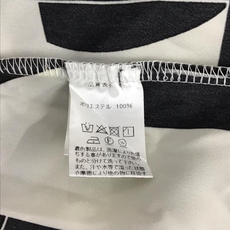 アクシーズファム axes femme ワンピース ロングスカート 半袖ロングワンピース フレアスカート シャツワンピース プリント 白 / ホワイト / X 黒 / ブラック / レディース USED 古着 中古 10136126