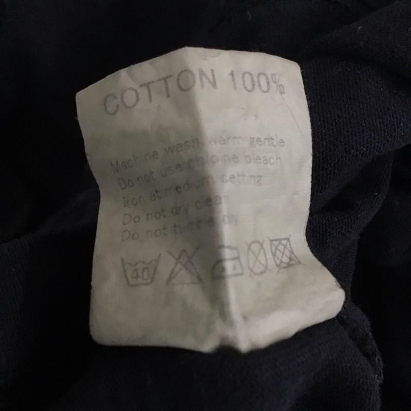 ラッツ RATS Tシャツ 半袖 半袖カットソー プリントTシャツ クルーネックカットソー L ロゴ、文字 黒 / ブラック /  メンズ USED 古着 中古 10113151