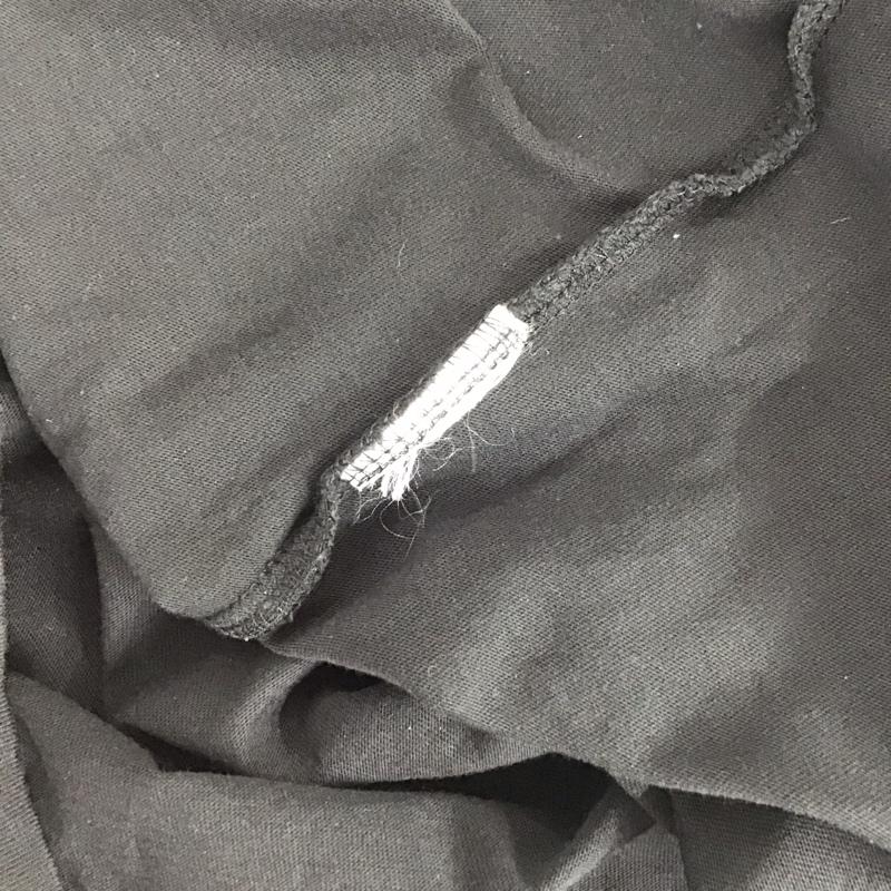 アディダス adidas カットソー 長袖 長袖カットソー プリントカットソー クルーネック M ロゴ、文字 黒 / ブラック / メンズ USED 古着 中古 10135847