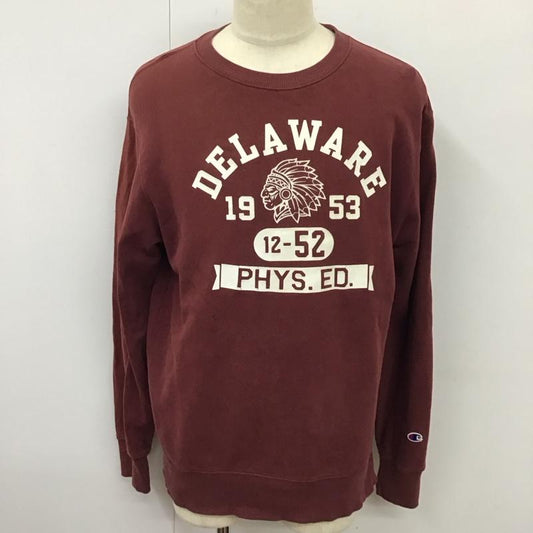 チャンピオン Champion トレーナー 長袖 長袖 XL プリント えんじ / ワインレッド /  メンズ USED 古着 中古 10117568