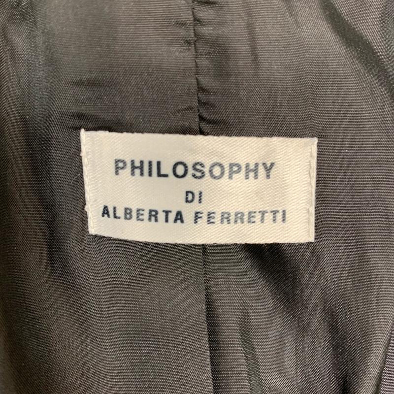 フィロソフィーアルベルタフェレッティー PHILOSOPHY DI ALBERTA FERRETTI コート コート一般 42 無地 黒 / ブラック / レディース USED 古着 中古 10012462