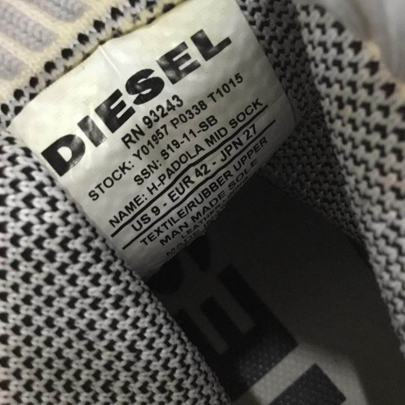 ディーゼル DIESEL スニーカー スニーカー S19-11-SB ソックススニーカー 27cm 27.0cm ロゴ、文字 灰 / グレー / メンズ USED 古着 中古 10139065