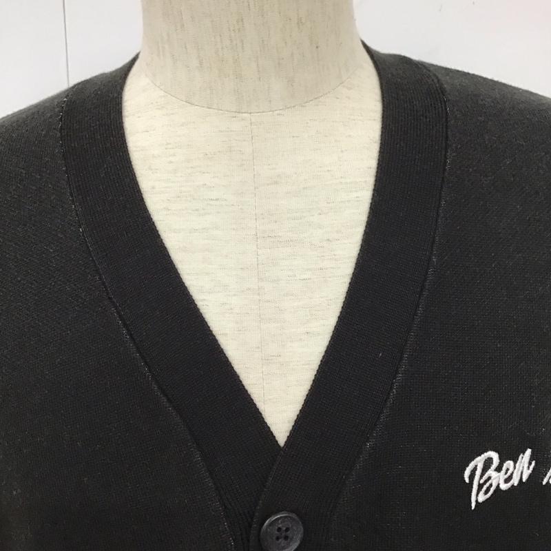 ベンデイビス BEN DAVIS カーディガン 長袖 I-23380040 DiceKnitCardigan ビッグシルエット オーバーサイズ トップス ニットカーディガン L ロゴ、文字 黒 / ブラック / メンズ USED 古着 中古 10111621