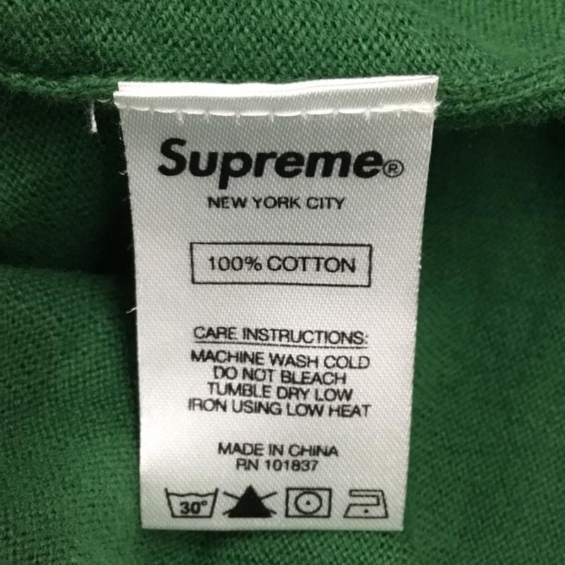 シュプリーム Supreme ポロシャツ 半袖 Pinstripe Half Zip Polo 19SS M ストライプ 緑 / グリーン / メンズ USED 古着 中古 10118952