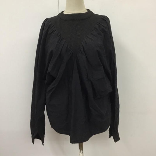 セレクトモカ select MOCA カットソー 長袖 10003111-4 デコルテデザインボリュームスリーブボトルネックブラウス FREE 無地 黒 / ブラック /  レディース USED 古着 中古 10110864