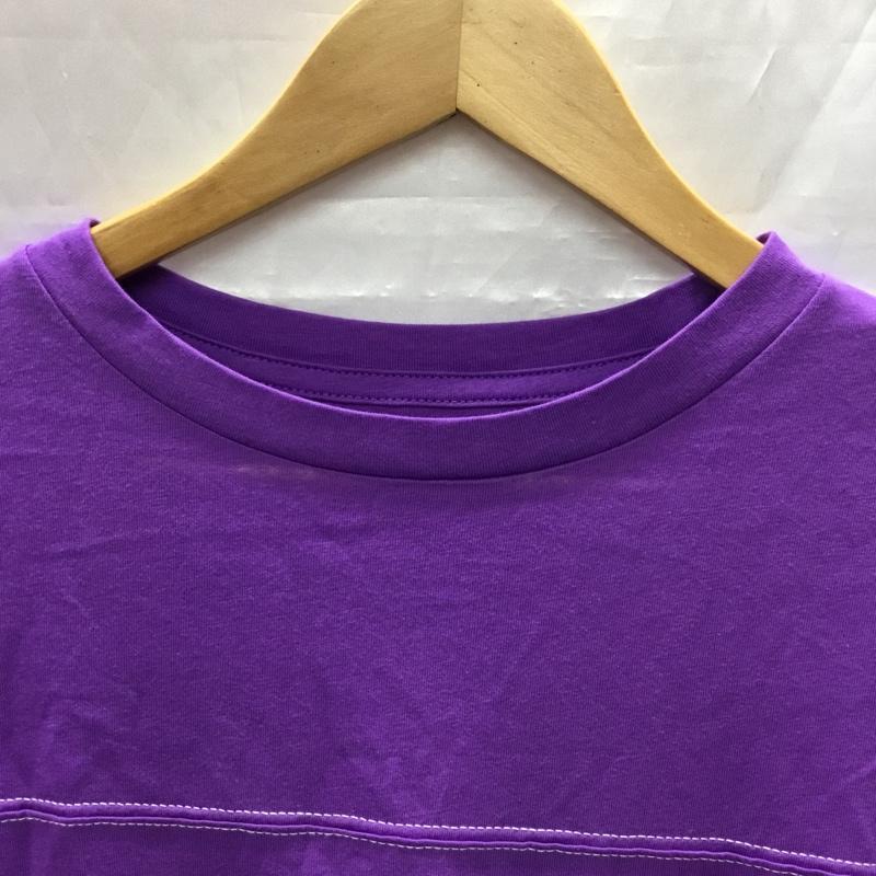 古着 USED ワンピース ロングスカート 6001878 配色ステッチオーバーサイズ長袖Tシャツワンピース L 無地 紫 / パープル / レディース USED 古着 中古 10110791