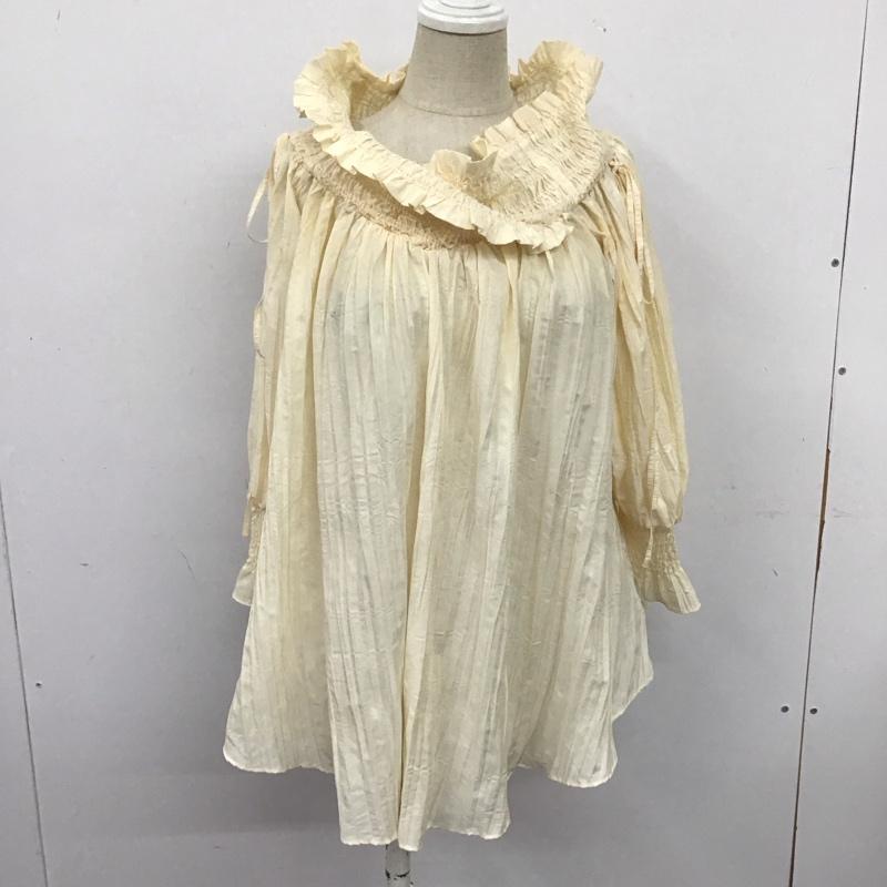 スナイデル SNIDEL カットソー 長袖 SWFB174130 シャーリングオフショルBL FREE 無地 アイボリー / アイボリー /  レディース USED 古着 中古 10106714