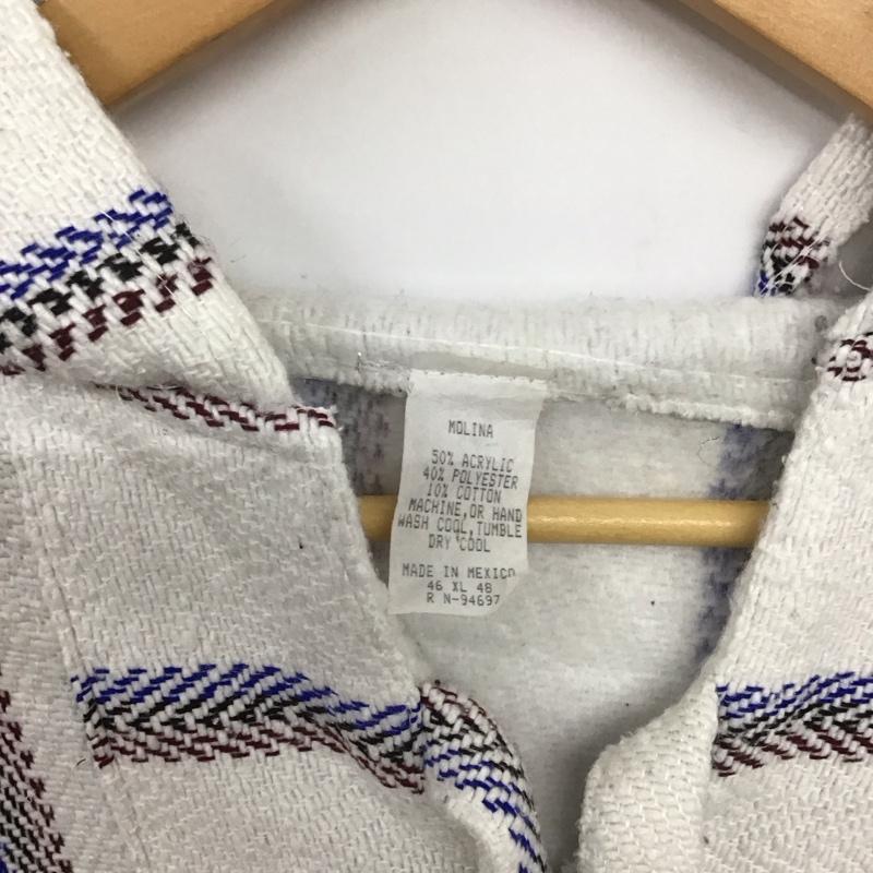 古着 USED パーカー 長袖 メキシカンパーカー Vネック 長袖パーカー XL ストライプ マルチカラー / マルチカラー / メンズ USED 古着 中古 10138122