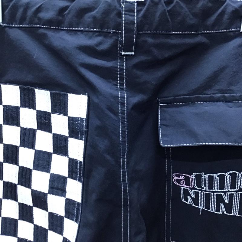 ナインティナインティ 9090 パンツ スラックス atmos L ロゴ、文字 黒 / ブラック /  メンズ USED 古着 中古 10123390