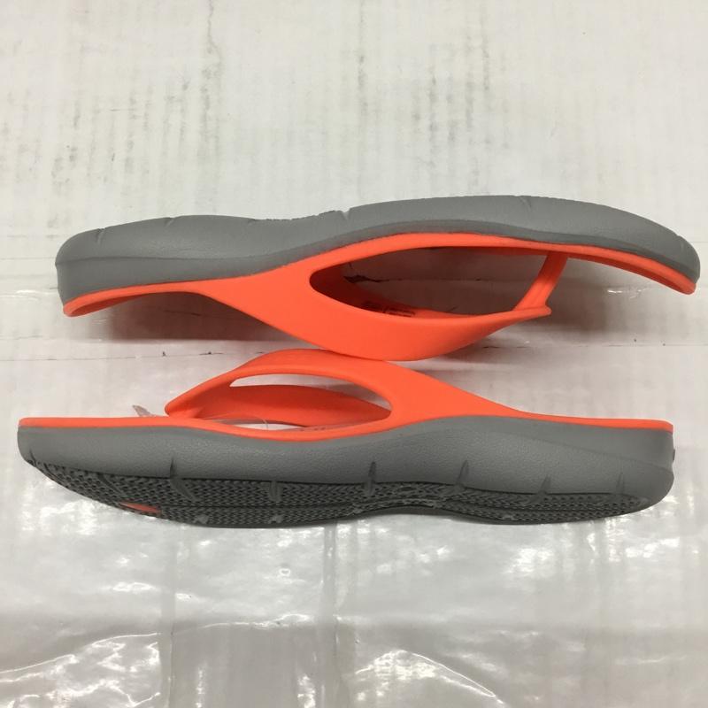 クロックス crocs サンダル サンダル 204974-6PK Swiftwater Flips 23cm ビーチサンダル 23.0cm ロゴ、文字 灰 / グレー / X 橙 / オレンジ / レディース USED 古着 中古 10110653