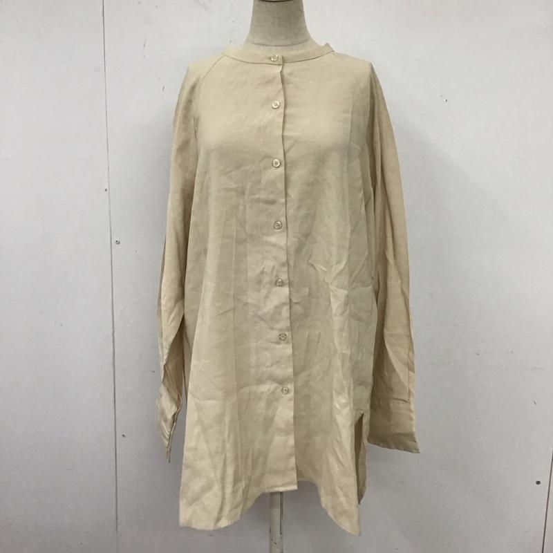 ミスティック mystic シャツ、ブラウス 長袖 MYZ1001104A0002 BACKリボンロングシャツ バンドカラー FREE 無地 ベージュ / ベージュ / レディース USED 古着 中古 10123039