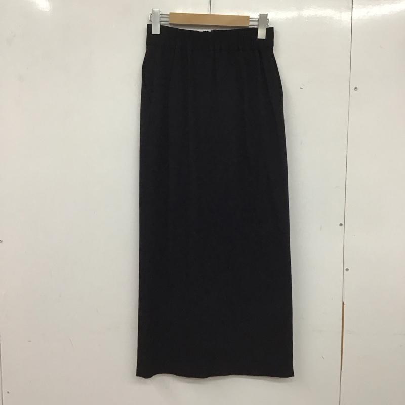 アズールバイマウジー AZUL BY MOUSSY スカート ロングスカート 250HSF31-542D フロントジップタイトスカート S 無地 黒 / ブラック / レディース USED 古着 中古 10138564