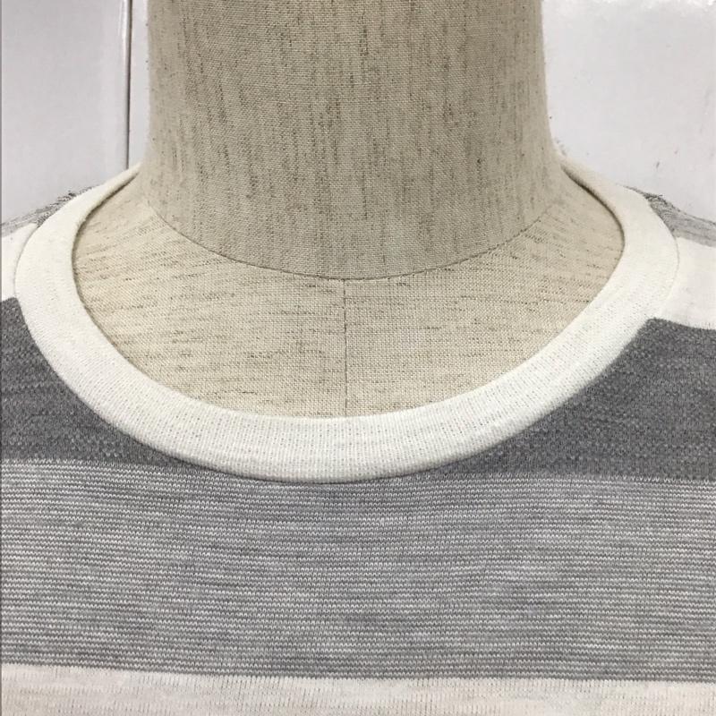 ザノースフェイス THE NORTH FACE Tシャツ 半袖 NT11898 半袖ボーダーTシャツ プリントTシャツ 半袖カットソー M ボーダー柄 白 / ホワイト / X 灰 / グレー / メンズ USED 古着 中古 10110391