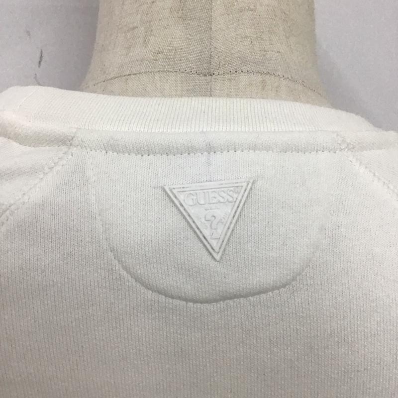 ゲス Guess トレーナー 長袖 U1YA02K9V31 スウェット 裏起毛 タグ付き XL ロゴ、文字 アイボリー / アイボリー / メンズ USED 古着 中古 10115601