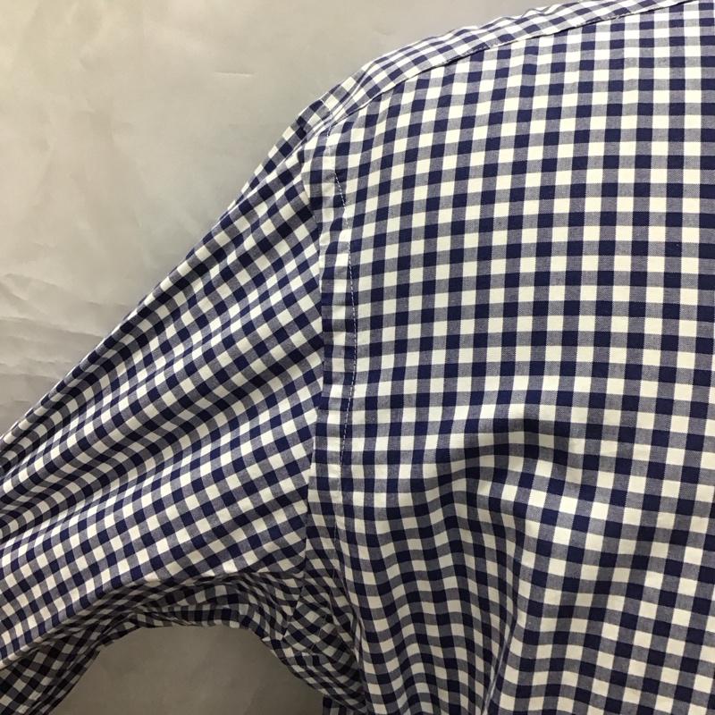 ラルフローレン RALPHLAUREN シャツ、ブラウス 長袖 長袖シャツ チェックシャツ カラーシャツ 長袖カットソー ボタンダウンシャツ L チェック 白 / ホワイト / X 青 / ブルー /  メンズ USED 古着 中古 10113160