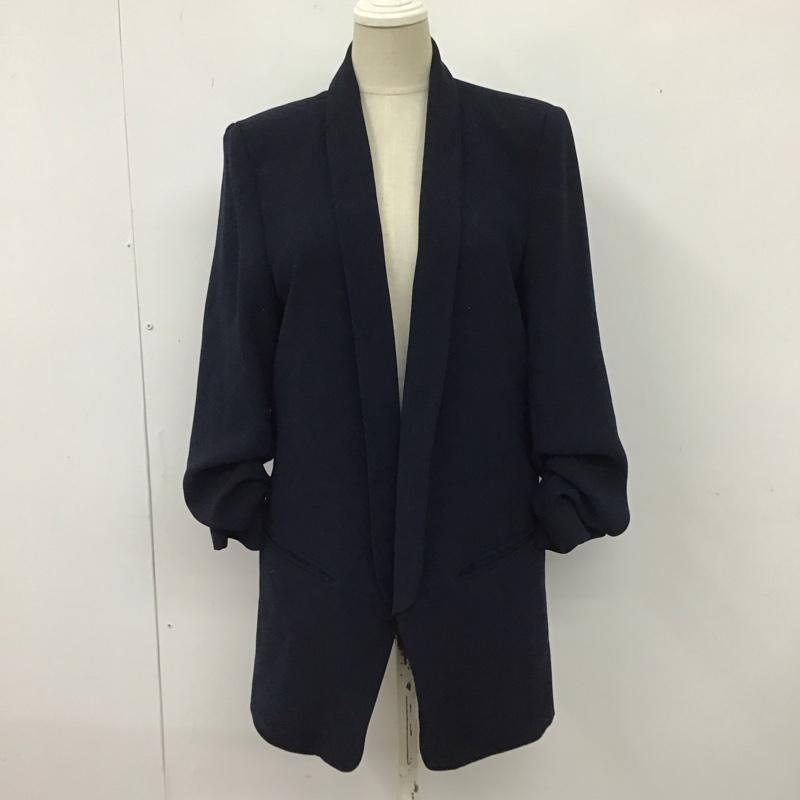 ザラウーマン ZARA WOMAN ジャケット、上着 ジャケット、ブレザー 7864 778 401 袖ギャザー XS 無地 紺 / ネイビー / レディース USED 古着 中古 10116177