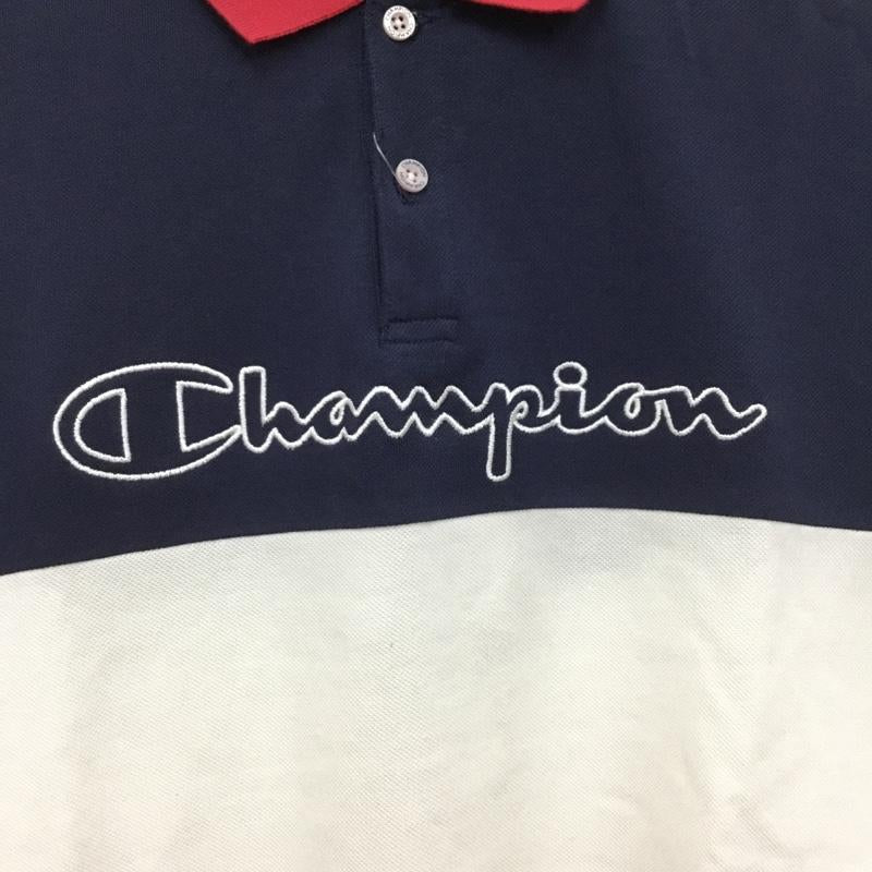 チャンピオン Champion ポロシャツ 半袖 C3-MS312 ゴルフウェア タグ付き M ロゴ、文字 白 / ホワイト / X 赤 / レッド / X 紺 / ネイビー / メンズ USED 古着 中古 10135707
