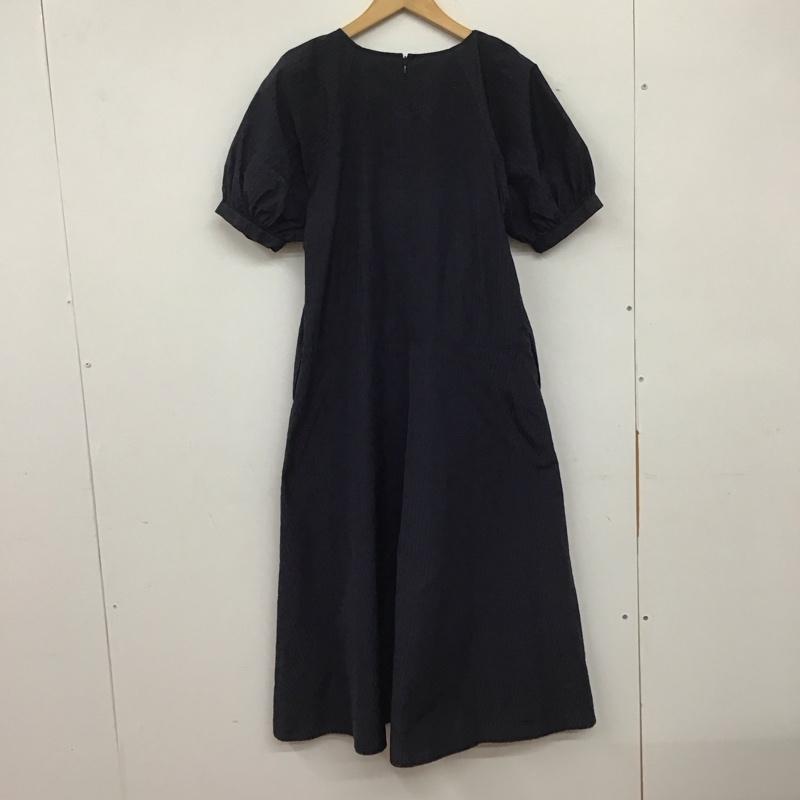ユナイテッドアローズグリーンレーベルリラクシング UNITED ARROWS green label relaxing ワンピース ロングスカート 3526-169-2658 ドビー ストライプコンシャスワンピース 半袖ロングワンピース S ストライプ 紺 / ネイビー / レディース USED 古着 中古 10134164