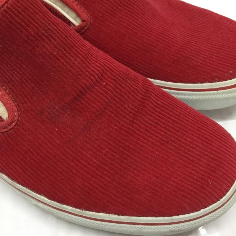 バンズ VANS スリッポン スリッポン V98CL コーデュロイ スニーカー 28cm 28.0cm ロゴ、文字 赤 / レッド / メンズ USED 古着 中古 10114718