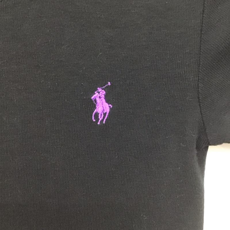 ラルフローレン RALPHLAUREN Tシャツ 半袖 クルーネック コットン XS ワンポイント 黒 / ブラック / レディース USED 古着 中古 10139125