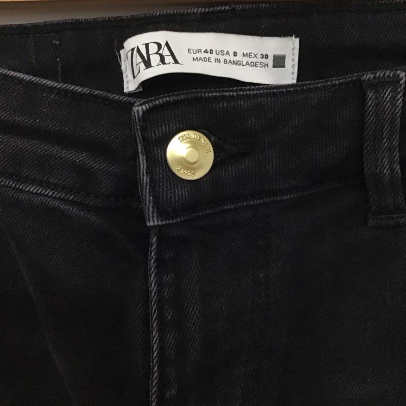 ザラ ZARA パンツ デニム、ジーンズ ブラックデニム 40 無地 黒 / ブラック / メンズ USED 古着 中古 10134838