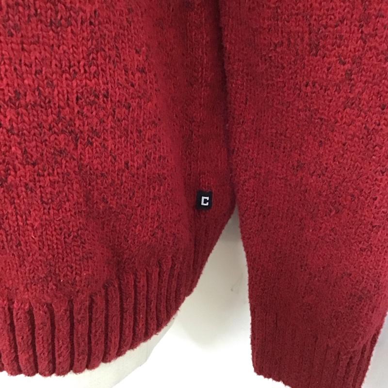 チャップス CHAPS ニット、セーター 長袖 長袖ニットカットソー ニット セーター ジップアップネックニット L 無地 赤 / レッド / メンズ USED 古着 中古 10122147
