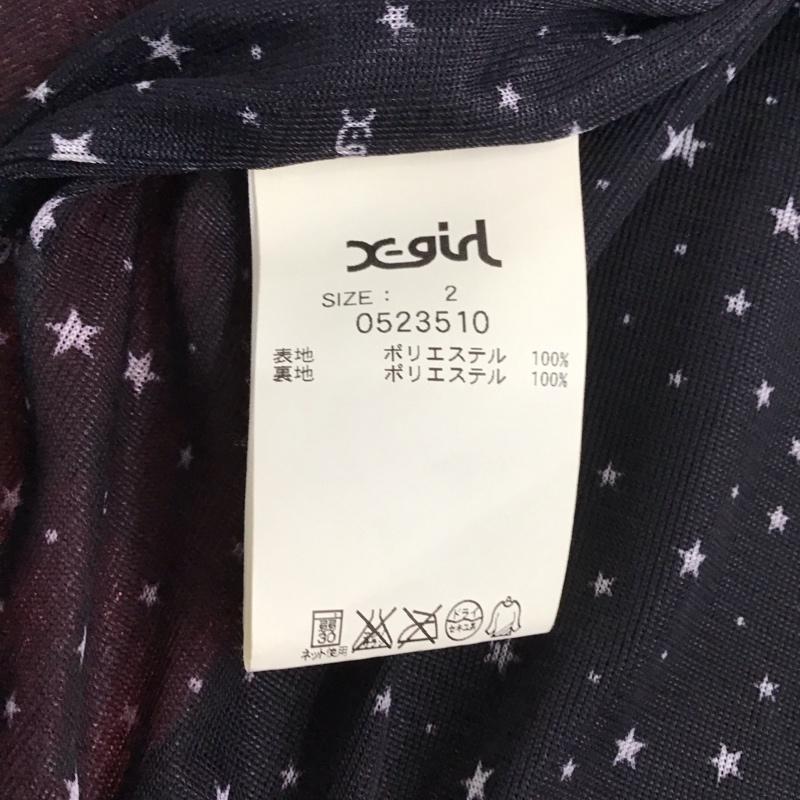 エックスガール X-girl ベスト ベスト ジップアップベスト ノースリーブカットソー フリースベスト 2 ロゴ、文字 マルチカラー / マルチカラー / レディース USED 古着 中古 10123741